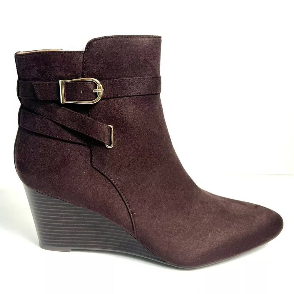 Life Stride Women’s Gio Dark Chocolate Ankle Boots Size 8M